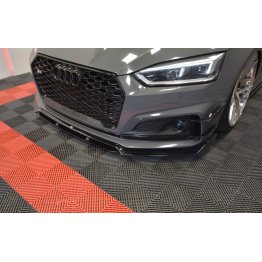 Накладка сплиттер на передний бампер на Audi S5 B9